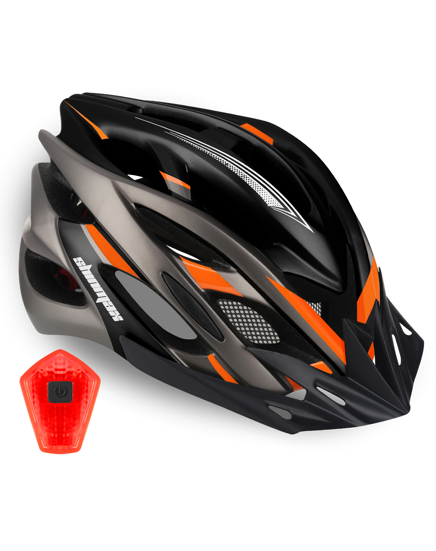 Bike Helmet with Rear Light and Detachable Visor HT-10