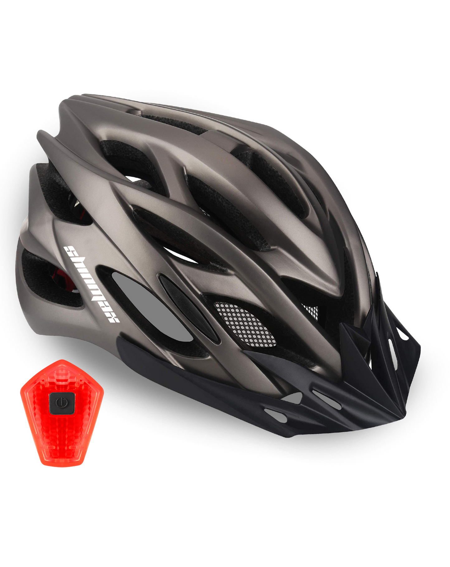 Bike Helmet with Rear Light and Detachable Visor HT-10