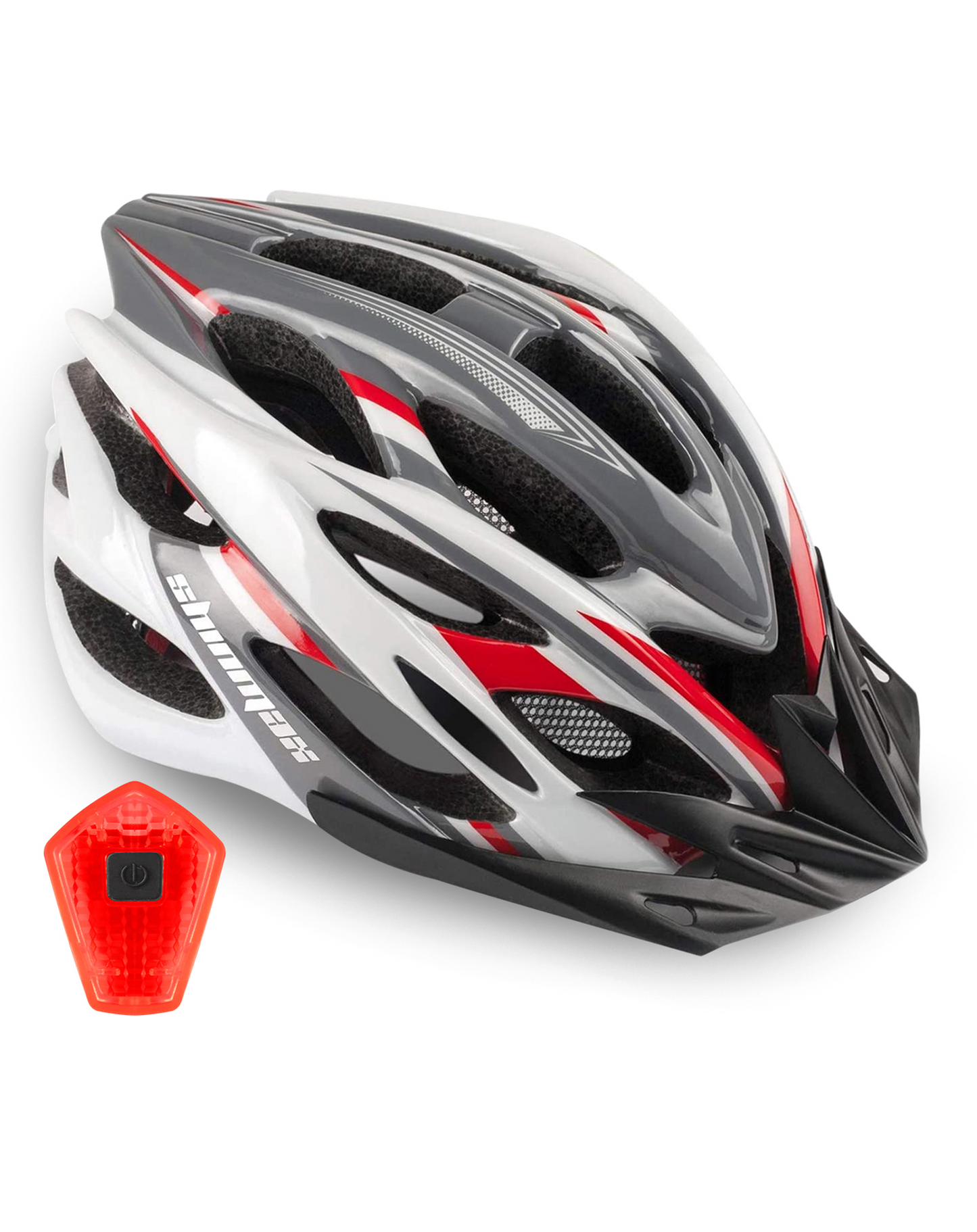 Bike Helmet with Rear Light and Detachable Visor HT-10
