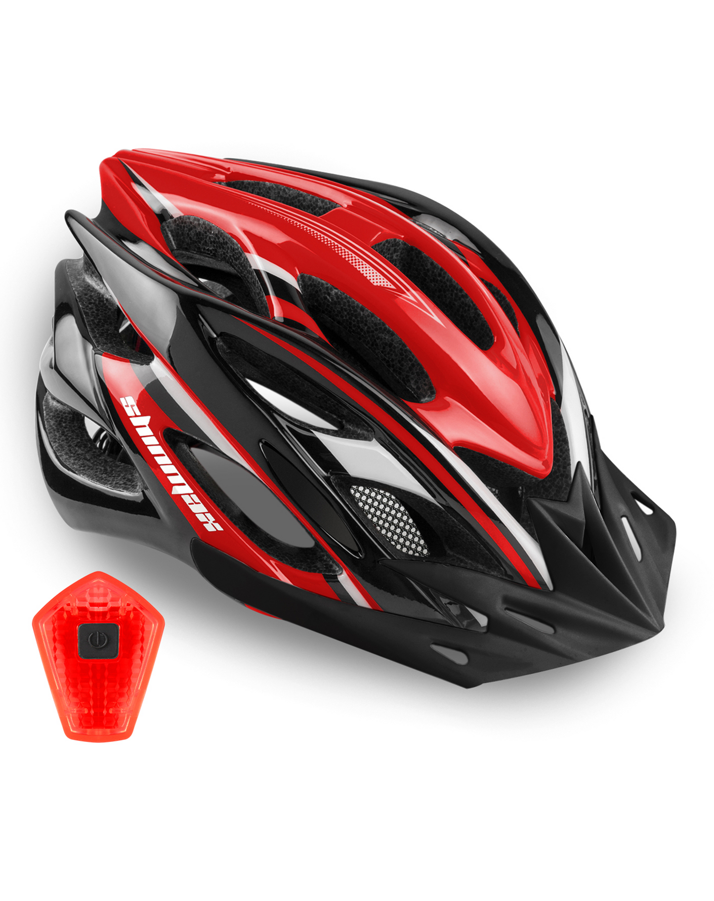 Bike Helmet with Rear Light and Detachable Visor HT-10