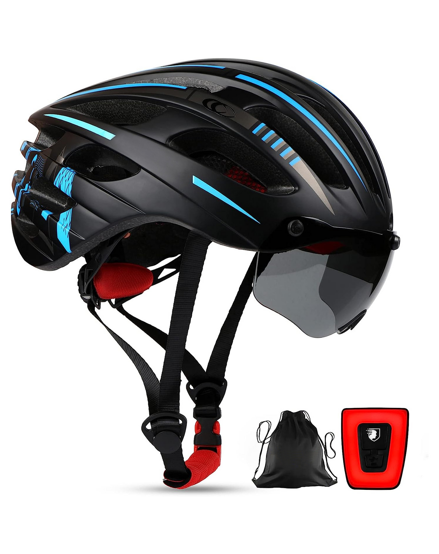 Bike Helmet for Adult Men Women with Magnetic Goggles&Led SM-WT49