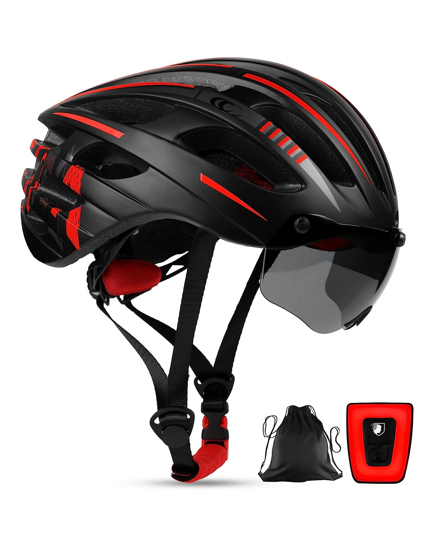 Bike Helmet for Adult Men Women with Magnetic Goggles&Led SM-WT49