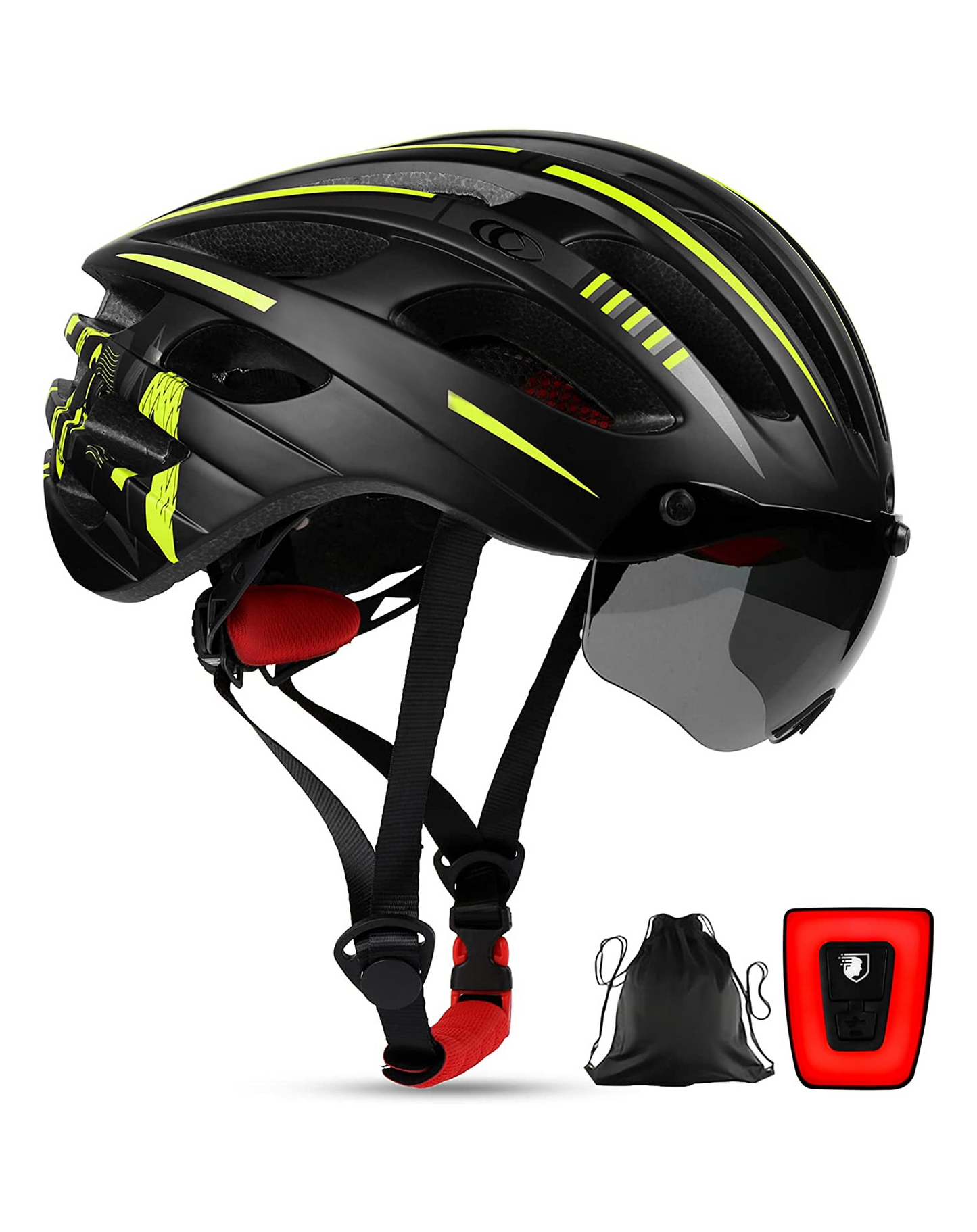 Bike Helmet for Adult Men Women with Magnetic Goggles&Led SM-WT49