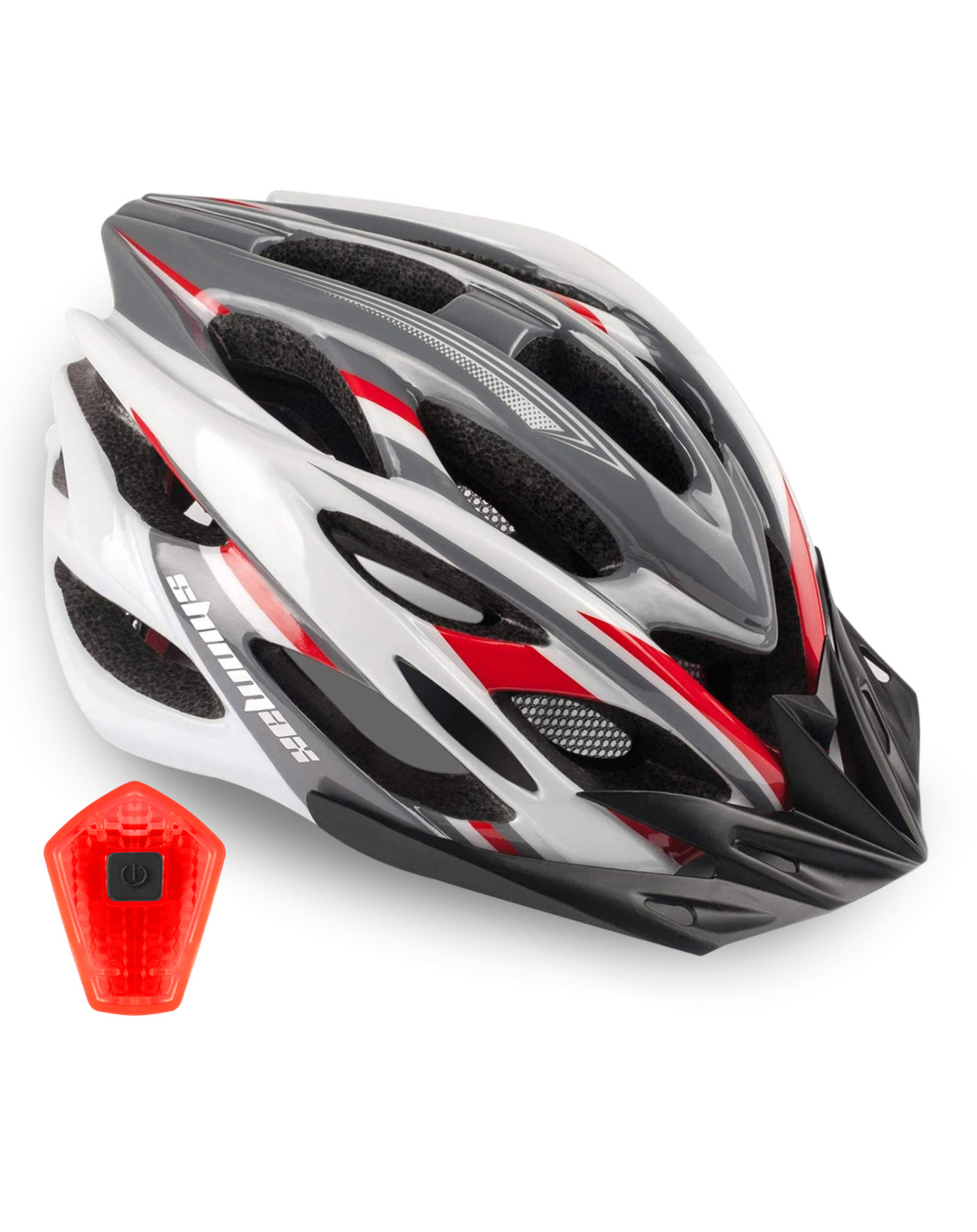 Bike Helmet with Rear Light and Detachable Visor ‎HT-10