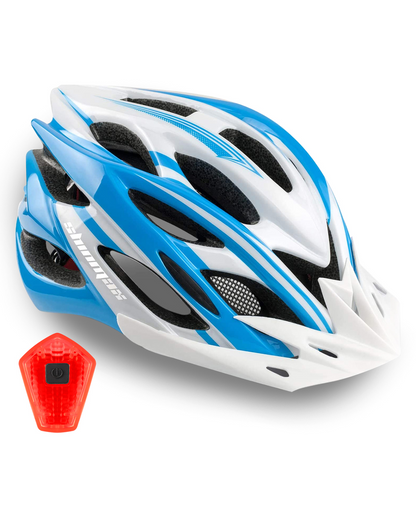 Bike Helmet with Rear Light and Detachable Visor ‎HT-10