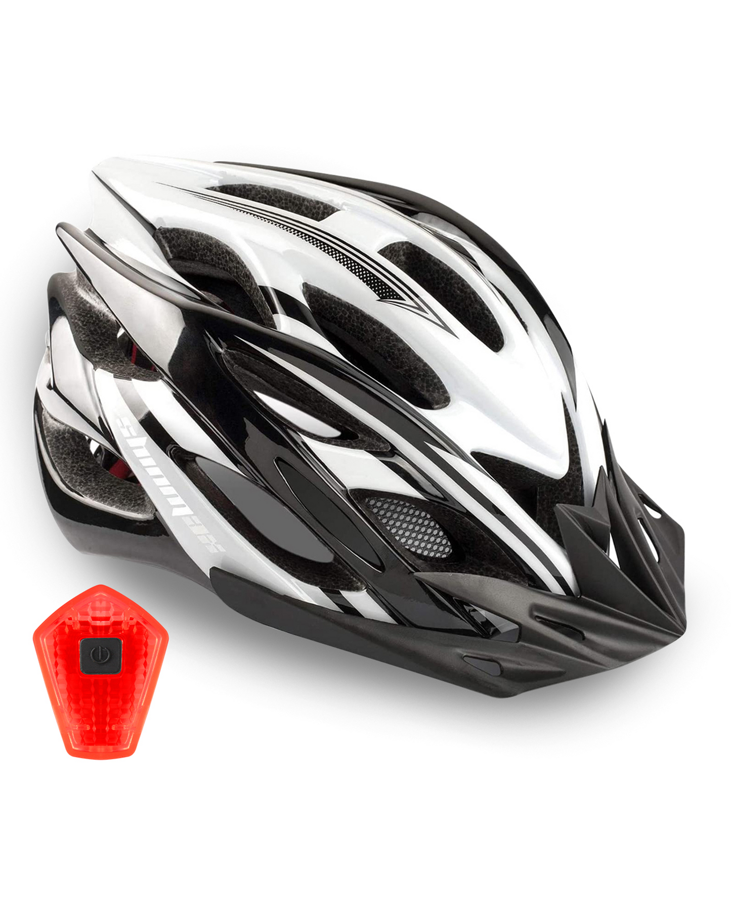 Bike Helmet with Rear Light and Detachable Visor ‎HT-10