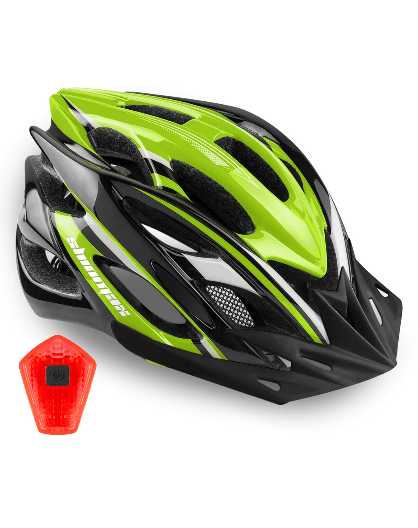 Bike Helmet with Rear Light and Detachable Visor ‎HT-10